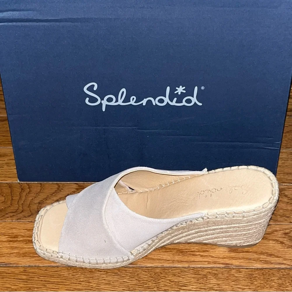 Splendid Britt Espadrilles Platform Wedge Slide Sandals Linen Color Women’s 10